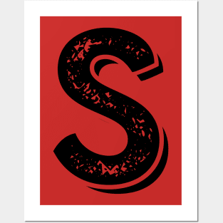 Capital Letter S Name Initial Monogram Posters and Art